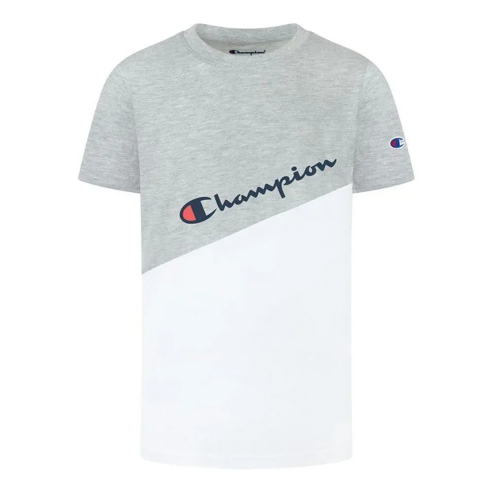 Champion Big Boys Angled Color Block T-Shirt Size large
